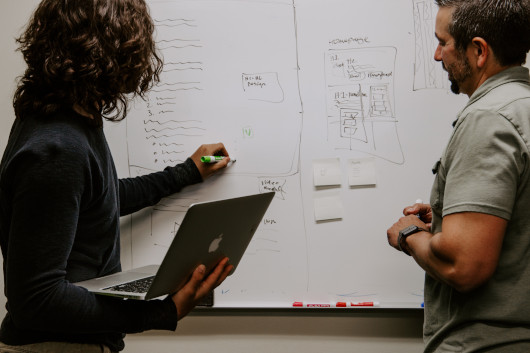 Knowble team collaborating on strategy